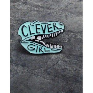JURASSIC PARK Clever Girl Blue Enamel Pin NEW